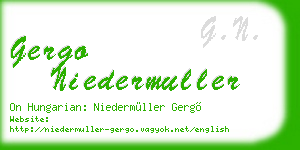 gergo niedermuller business card
