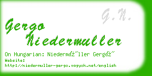 gergo niedermuller business card